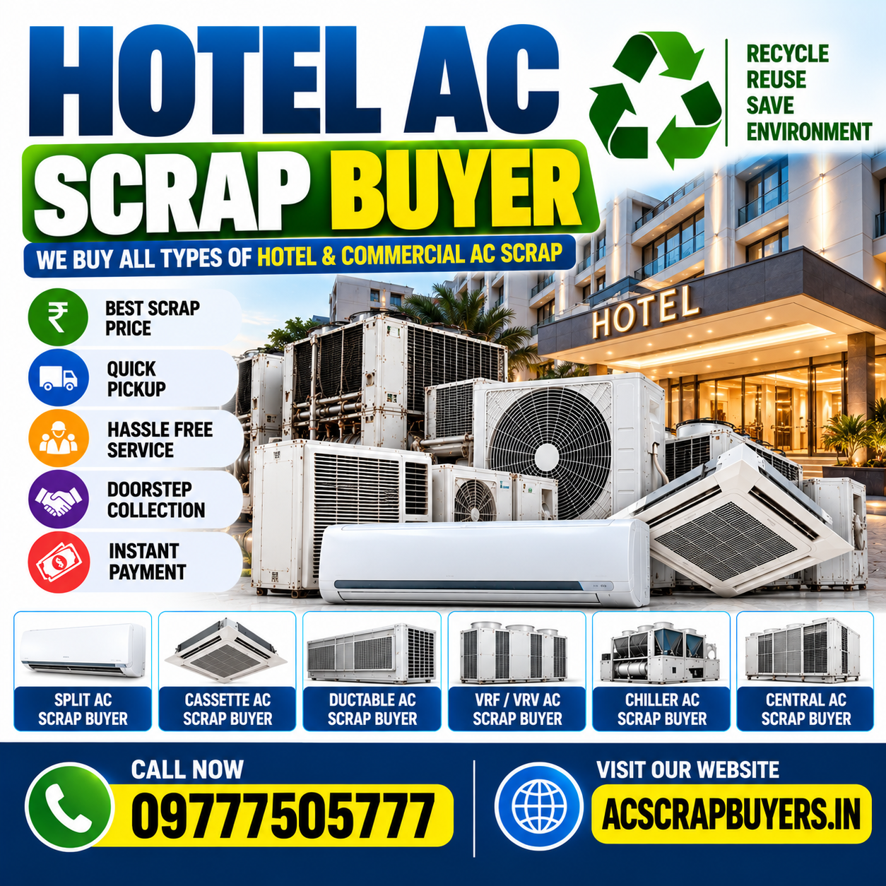 Hotel AC Scrap Buyer